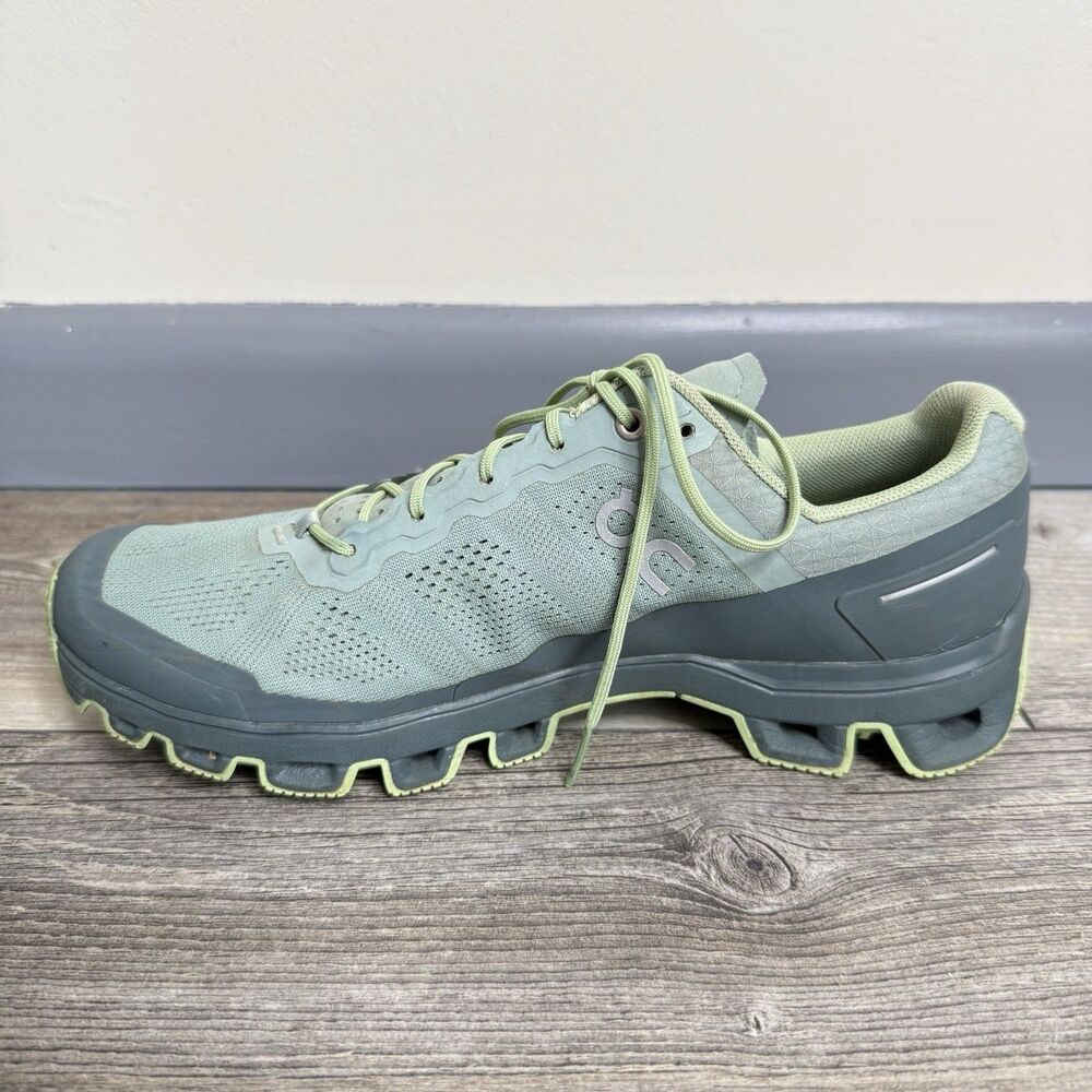 ON CLOUDVENTURE Running Shoes Sneaker Green Gray Women’s Size 10 Cloudtec - Picture 5 of 9